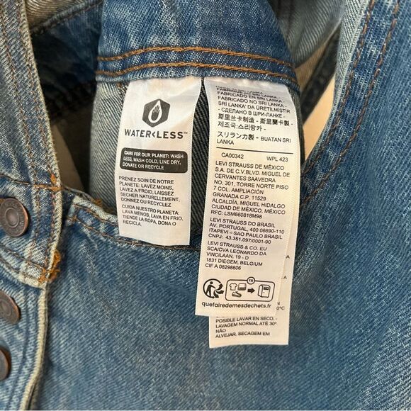 Levi’s Non Stretch Denim Jeans Overalls NWT Medium Wash Size XL - Picture 13 of 13